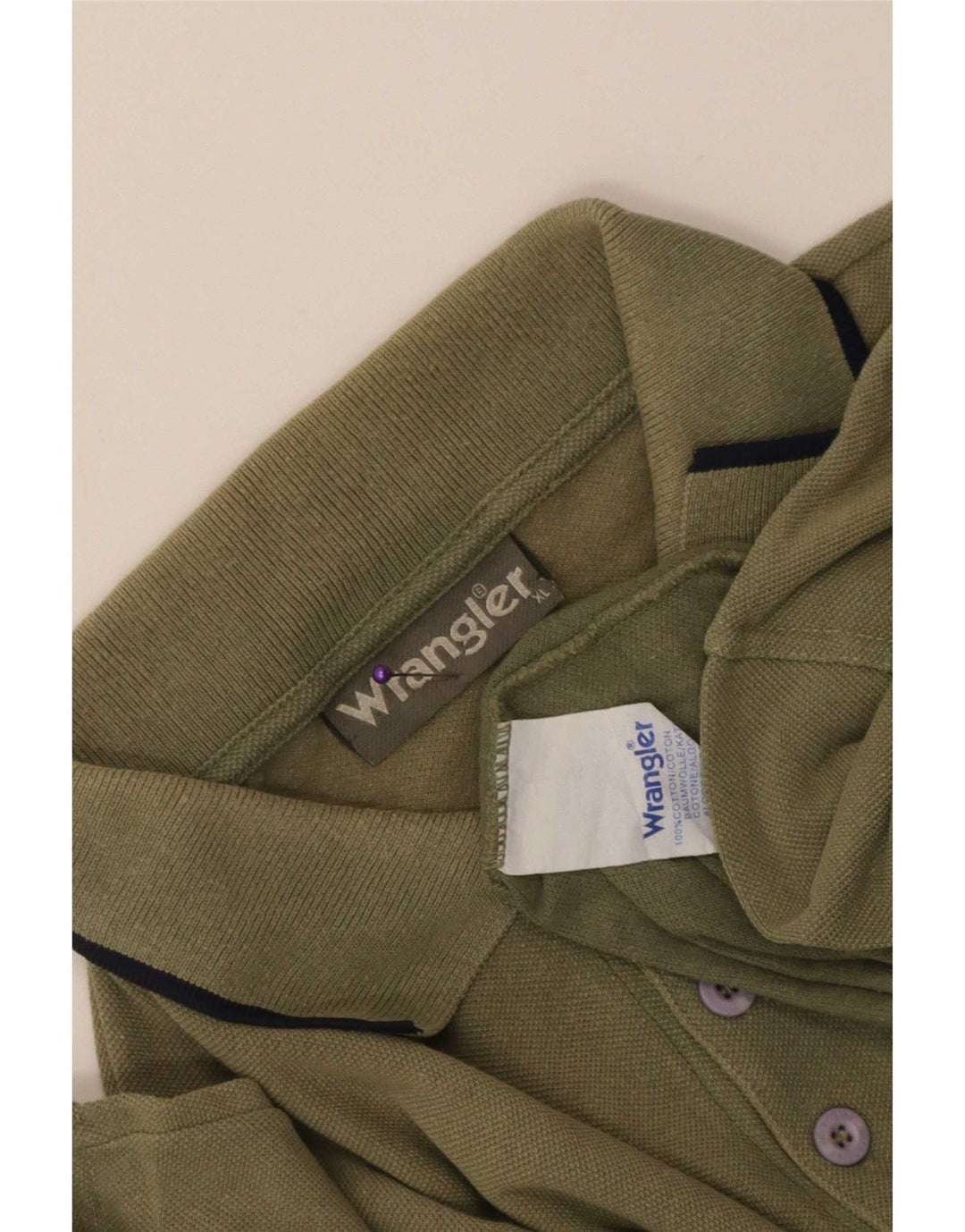 Wrangler Herren Poloshirt XL Khaki Baumwolle