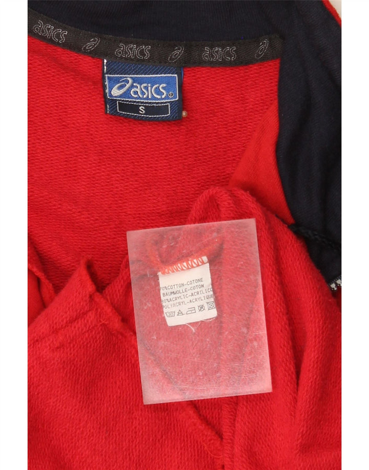 ASICS Herren-Trainingsanzug mit grafischem Oberteil, kleine rote Baumwolle