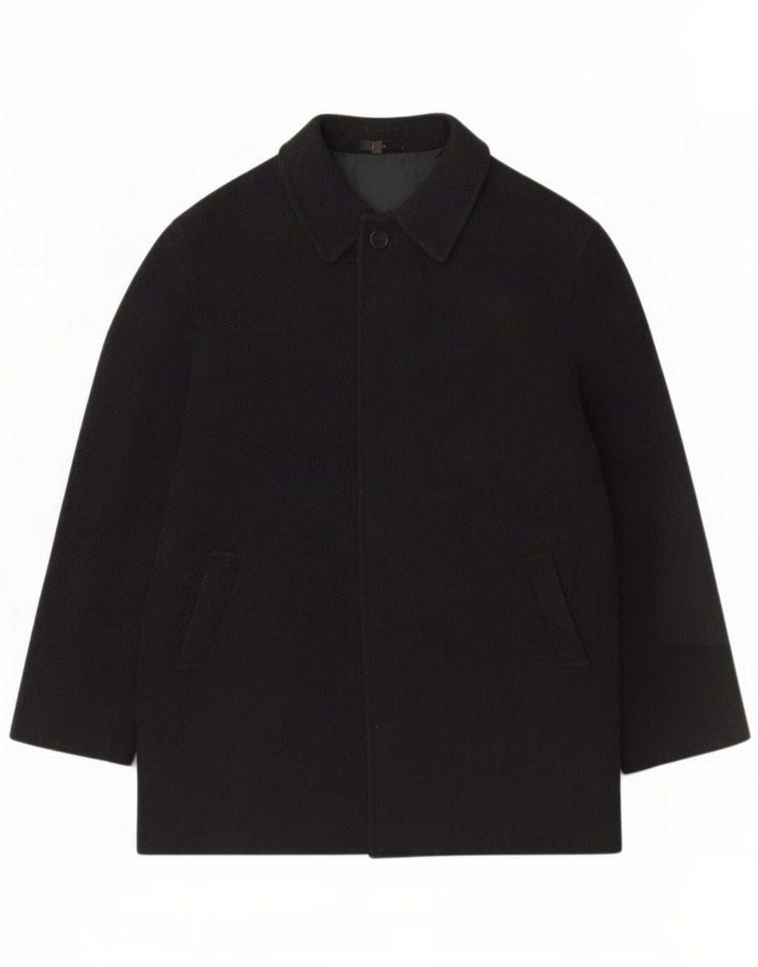 Zara Herrenmantel UK 42 XL Schwarze Wolle