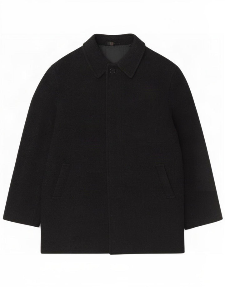 Zara Herrenmantel UK 42 XL Schwarze Wolle