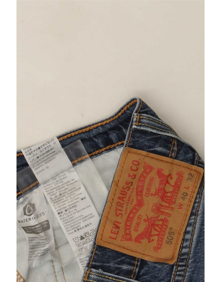 Levi's Herren 505 Straight Jeans W40 L32 Blaue Baumwolle