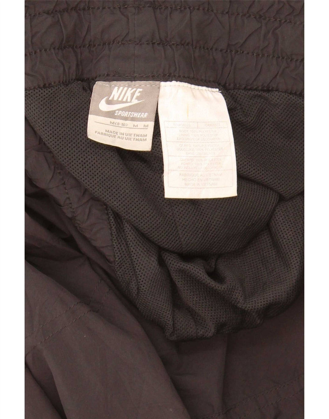 Nike Damen-Trainingshose US 8/10 Mittelschwarzes Colourblock-Polyester