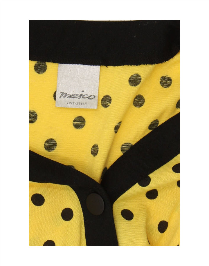 Meico Damen-Blazerjacke mit 3/4-Ärmeln, UK 12, Mittelgelb, Polyester