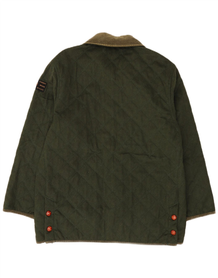 St. Germain Herren Steppjacke IT 52 XL Khaki Colourblock Wolle