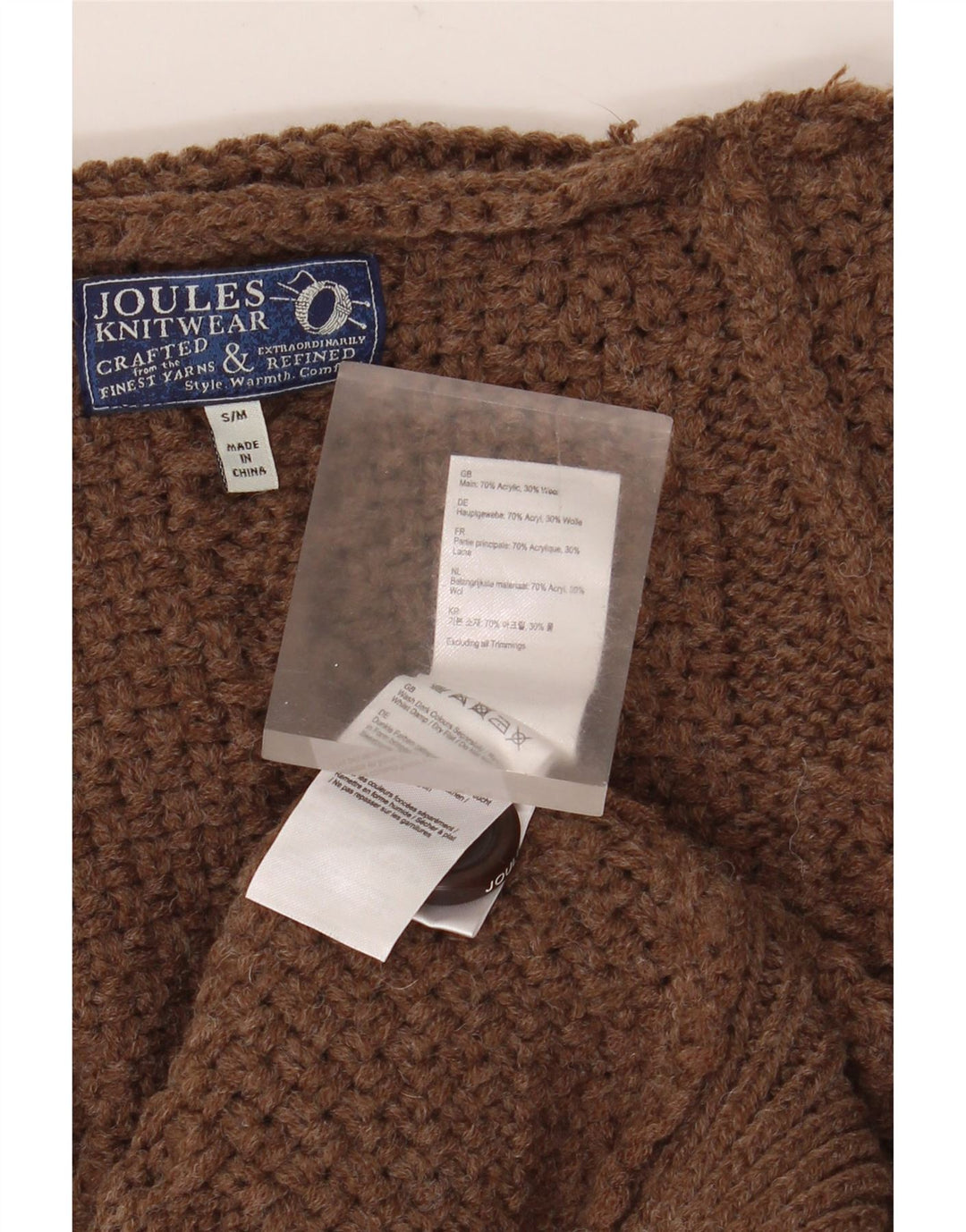 Joules übergroßer Poncho-Pullover für Damen, Gr. 10, klein, braun, Acryl