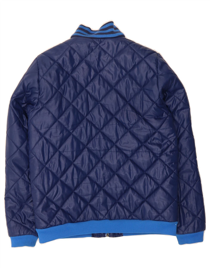 ADIDAS Boys Quilted Jacket 15-16 Years Blue Polyester Vintage Adidas and Second-Hand Adidas from Messina Hembry 
