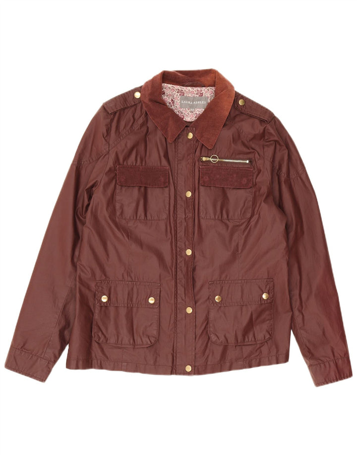 Laura Ashley Damen Utility-Jacke UK 16 Large Braune Baumwolle