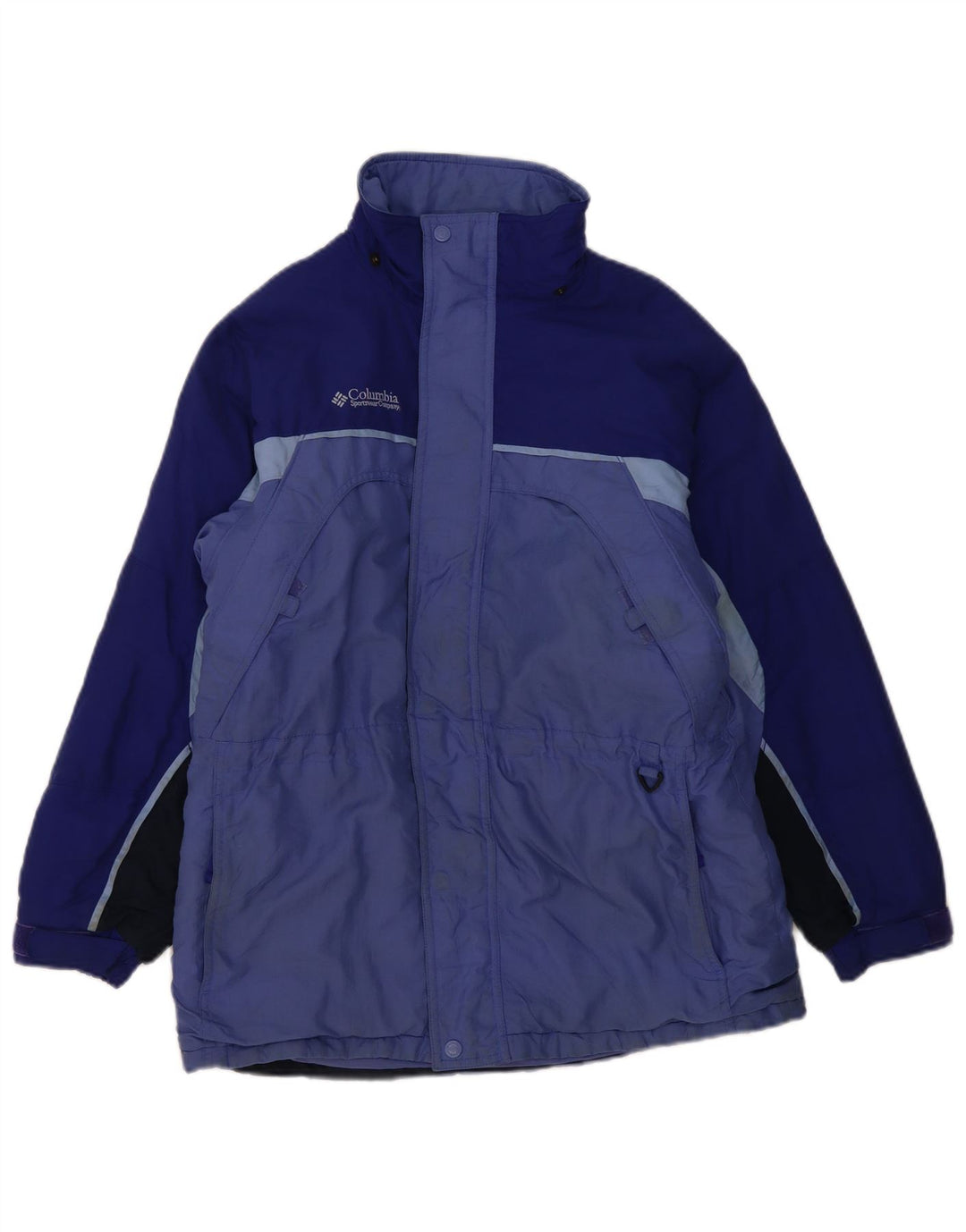 Columbia Jungen-Windbreaker-Jacke mit Grafik, 14–15 Jahre, blaues Colourblock-Nylon
