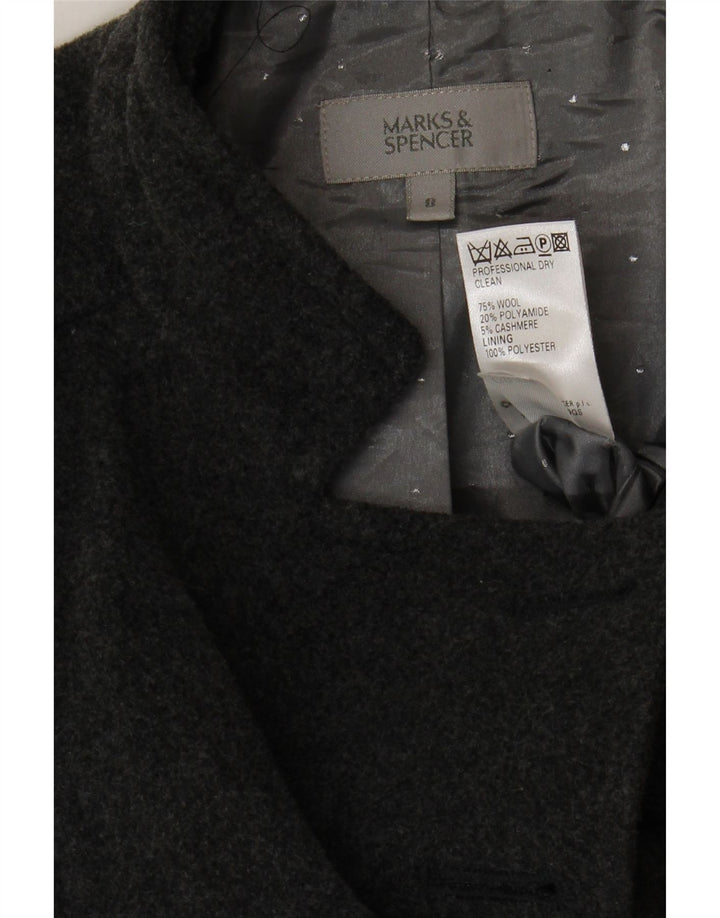 MARKS & SPENCER Damenmantel UK 8 Small Graue Wolle