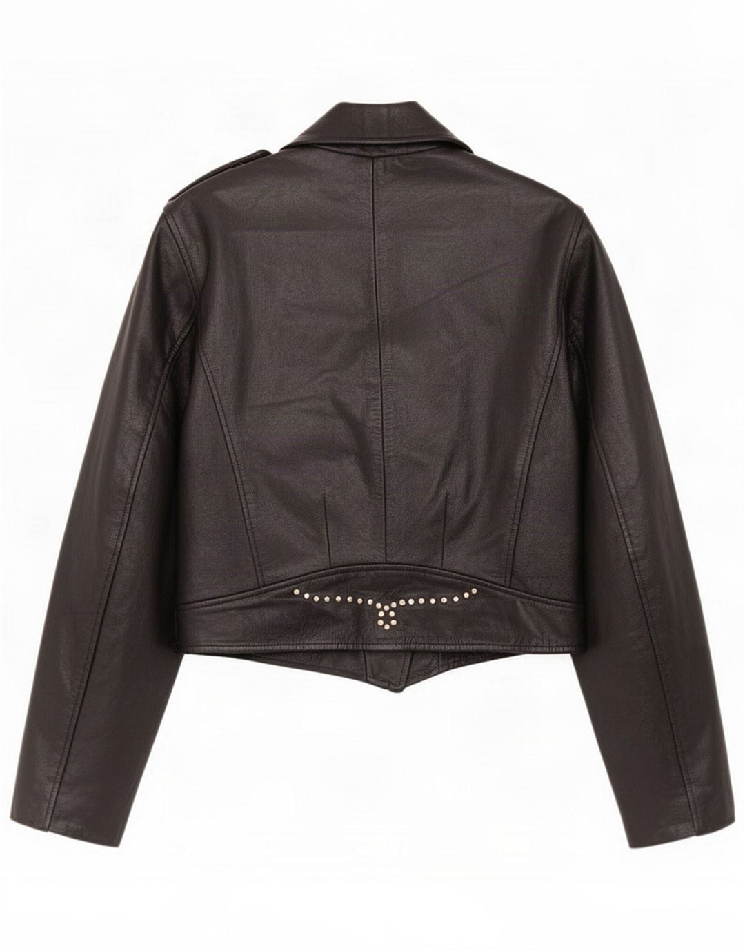 Vintage Damen Leder Bikerjacke IT 44 Medium Schwarz