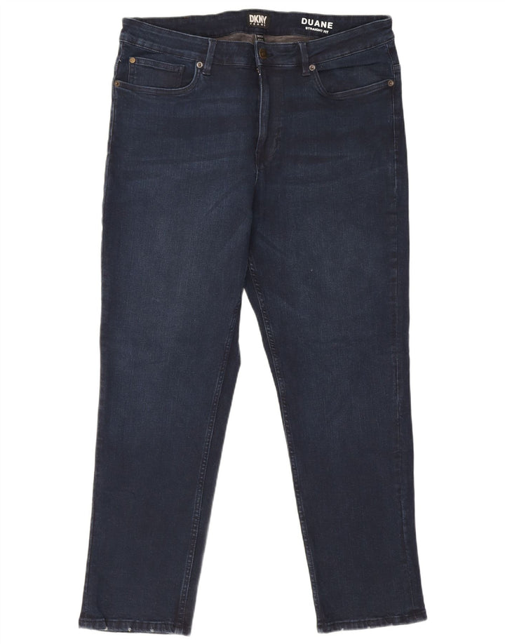 Dkny Herren Duane Straight Jeans W36 L30 Marineblaue Baumwolle