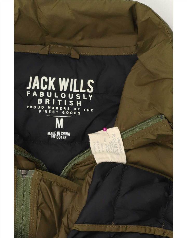 Jack Wills Herren Wattierte Weste UK 38 Mittelgrünes Nylon