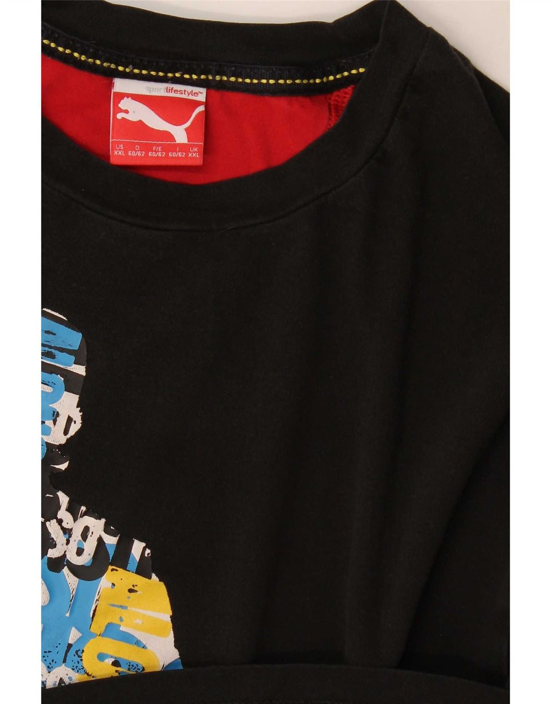 Puma Herren Grafik T-Shirt Top 2XL Schwarz