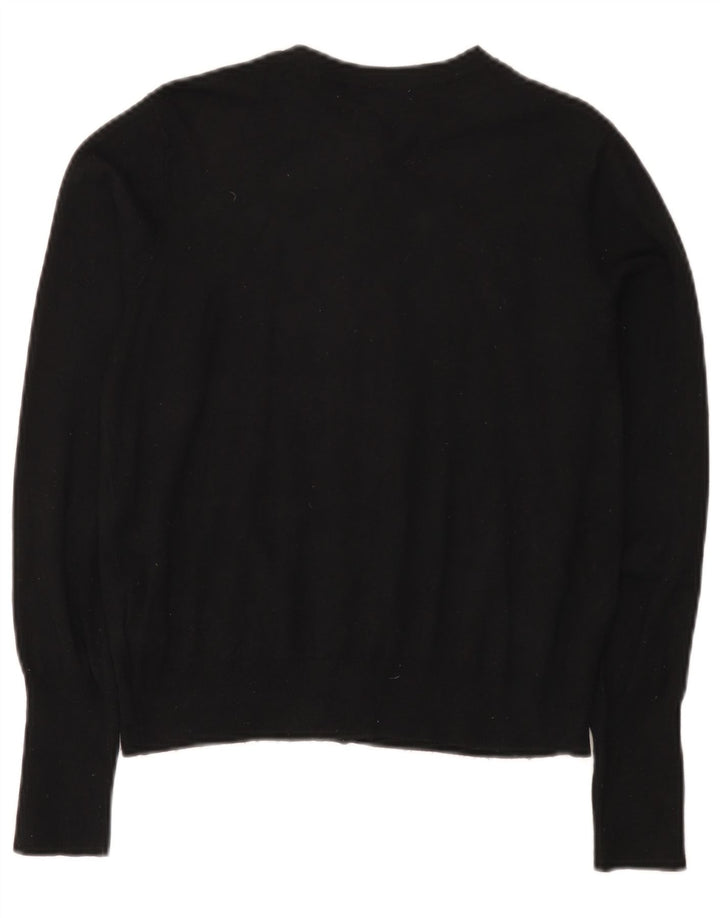 Marks & Spencer Damen Crop Cardigan Pullover UK 12 Mittelschwarze Viskose