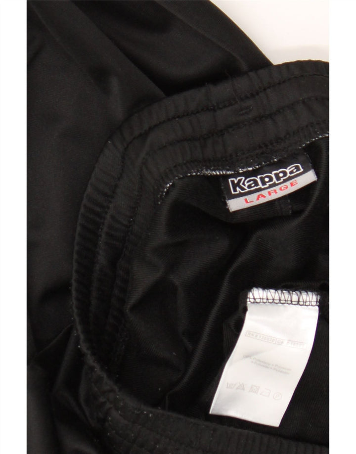 Kappa Herren-Trainingshose, Jogginghose, Größe L, Schwarz, Polyester