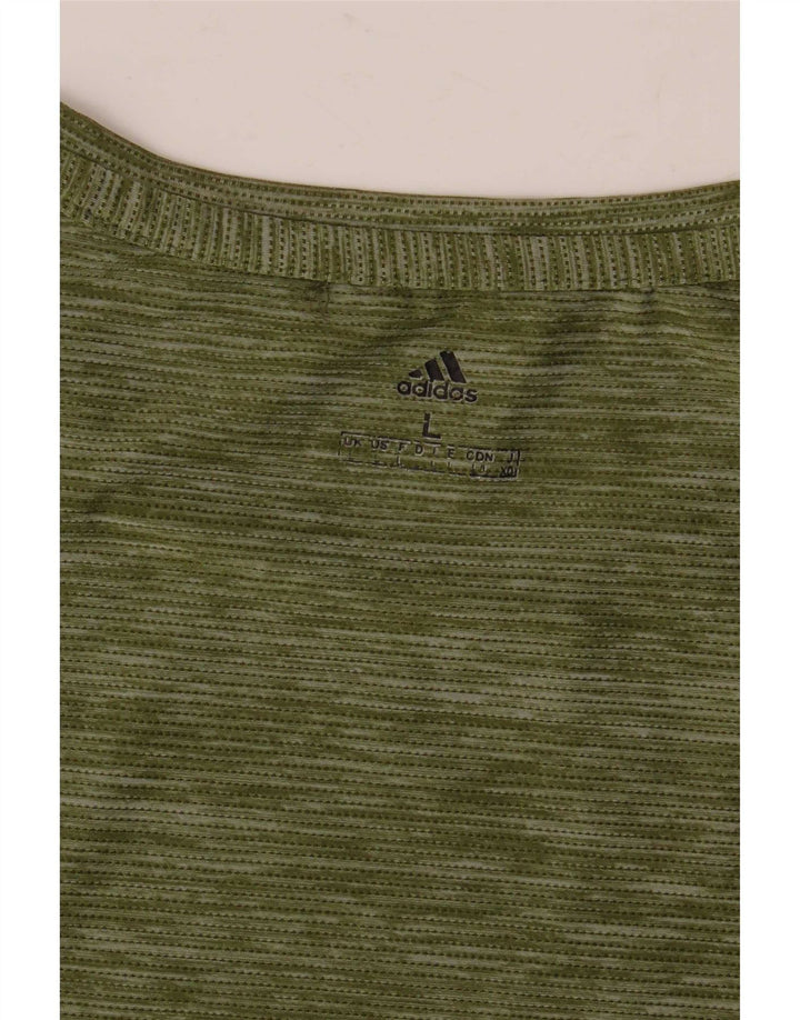 Adidas Herren T-Shirt Top Large Grün meliert
