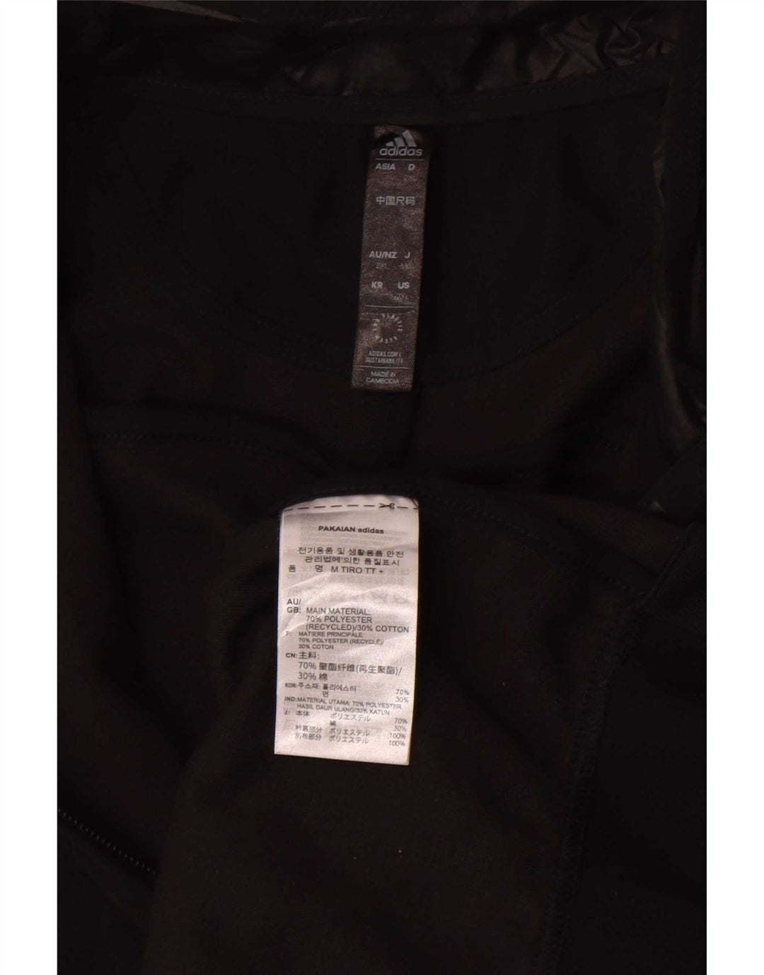 Adidas Herren Graphic Trainingsanzug Top Jacke 2XL Schwarz Polyester