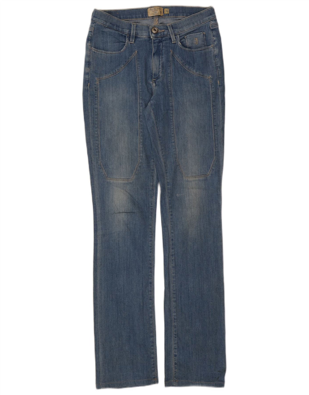 Jeckerson Damen Bootcut Jeans W26 L31 Blaue Baumwolle