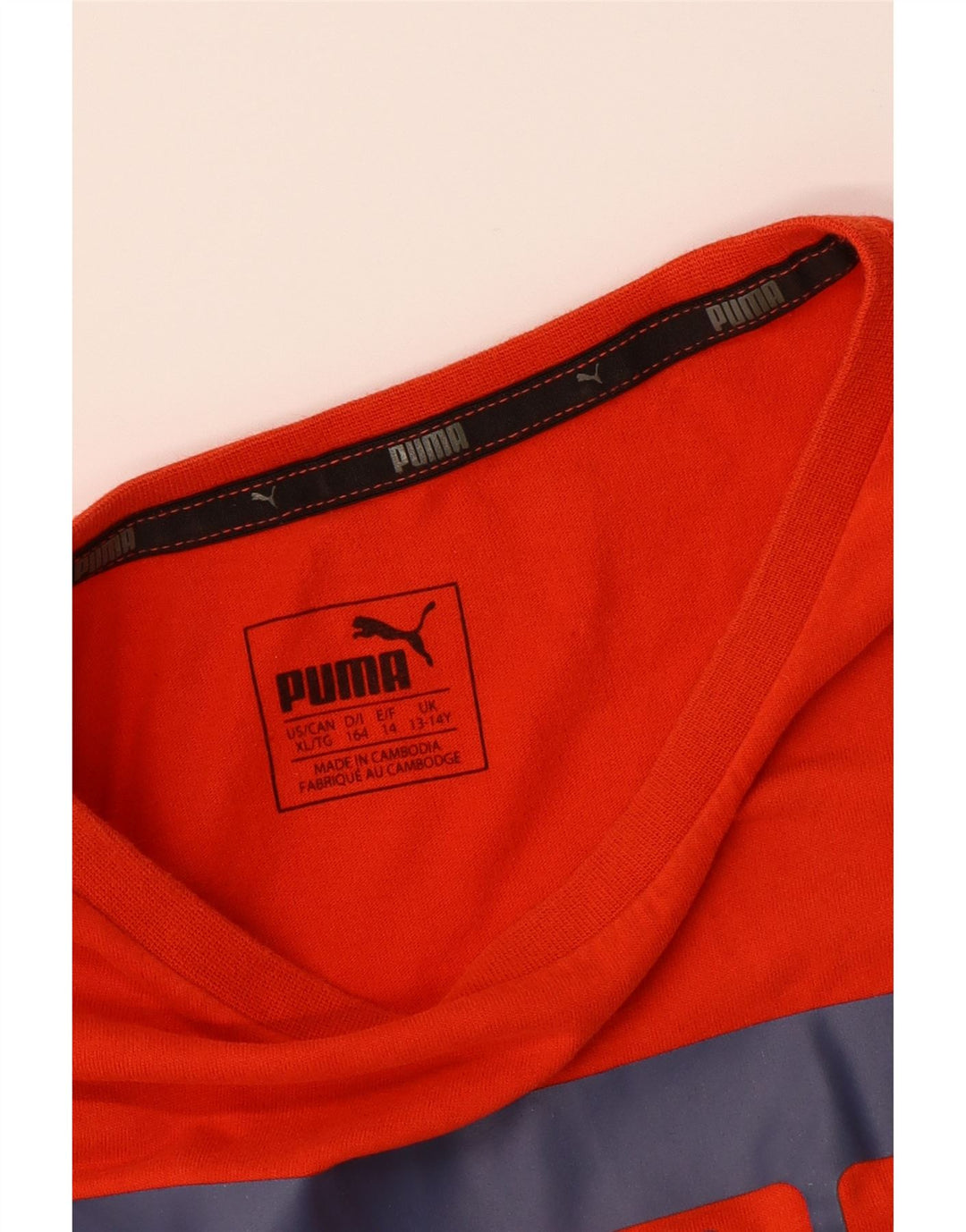 PUMA Boys Graphic T-Shirt Top 13-14 Years Orange Vintage Puma and Second-Hand Puma from Messina Hembry 