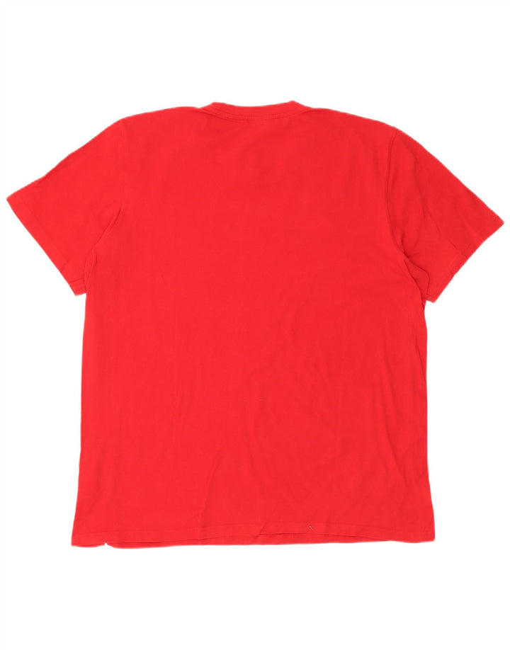 Adidas Herren T-Shirt Top XL Rot Baumwolle