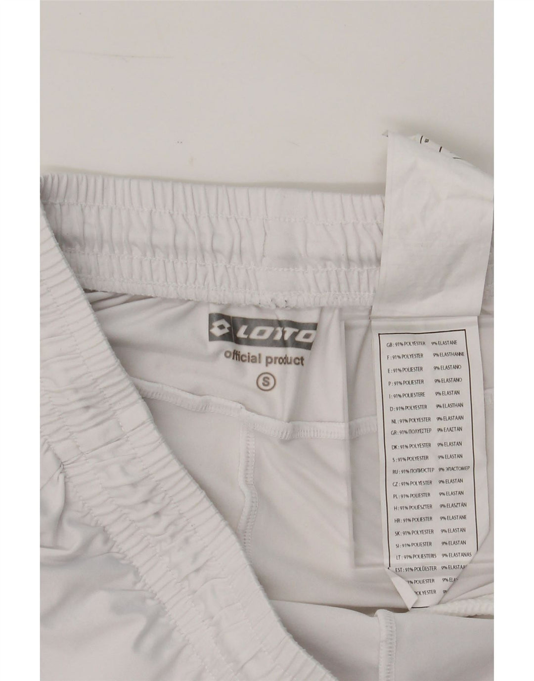 LOTTO Mens Graphic Sport Shorts Small  White Polyester Vintage Lotto and Second-Hand Lotto from Messina Hembry 