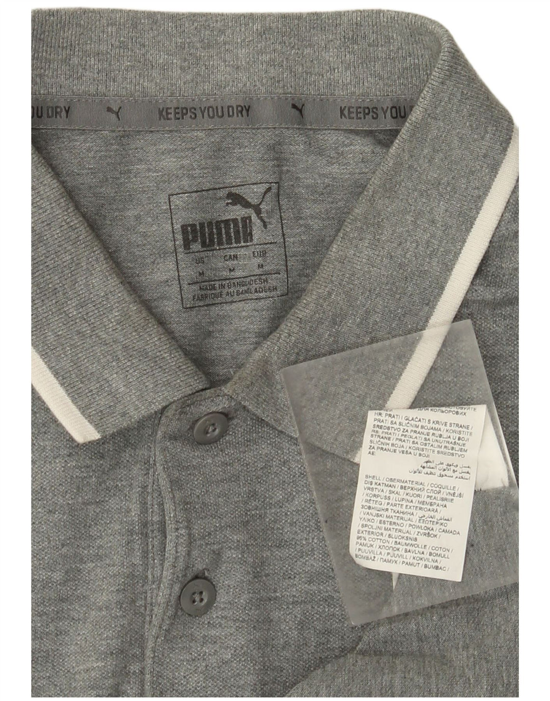 Puma Herren Poloshirt mittelgraue Baumwolle