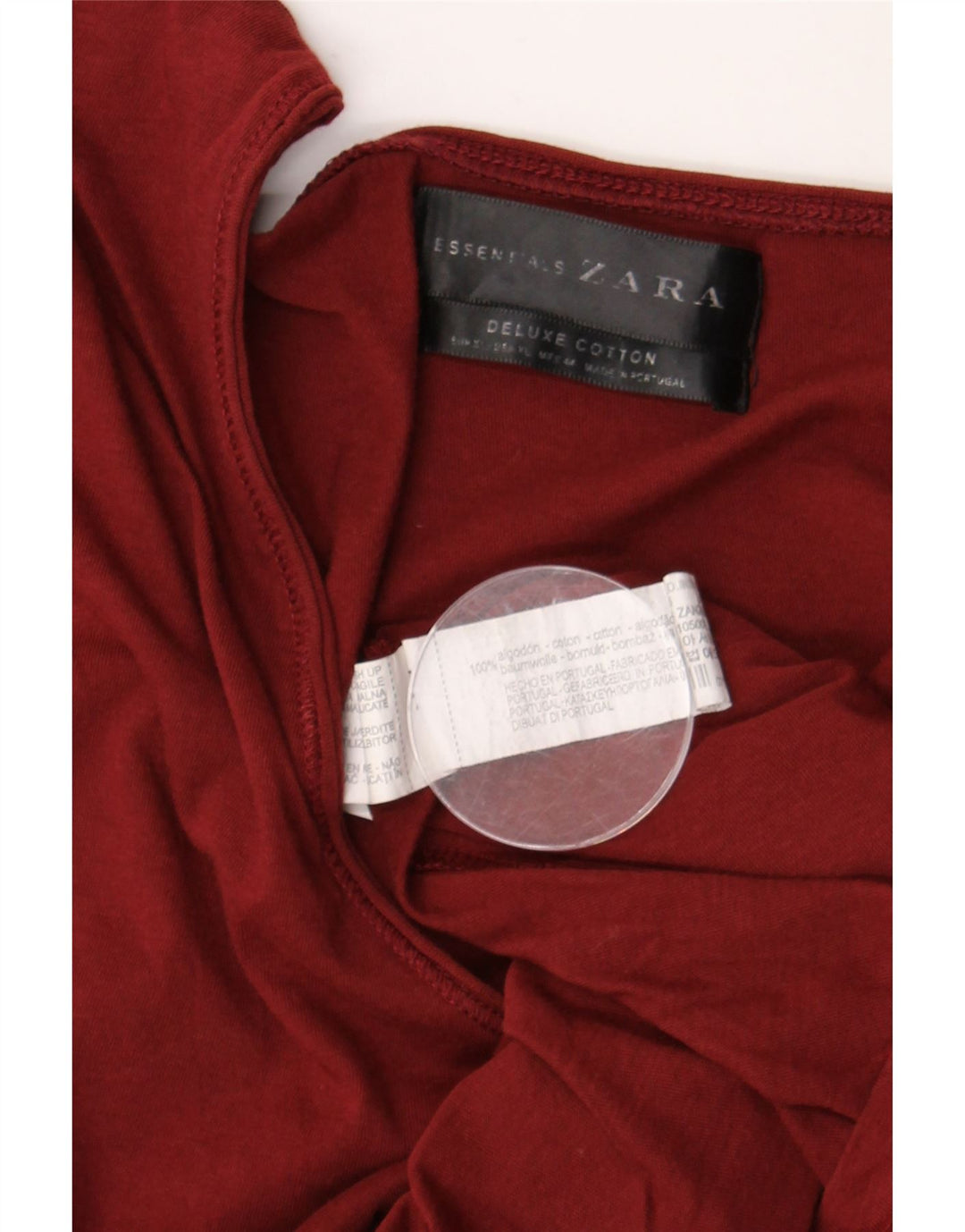 ZARA Herren T-Shirt Top XL Kastanienbraun Baumwolle
