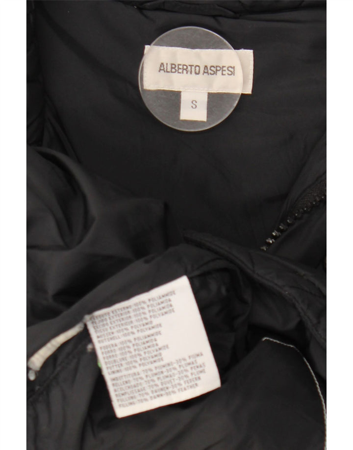 Alberto Aspesi Herren Steppjacke UK 36 Small Schwarz Polyamid