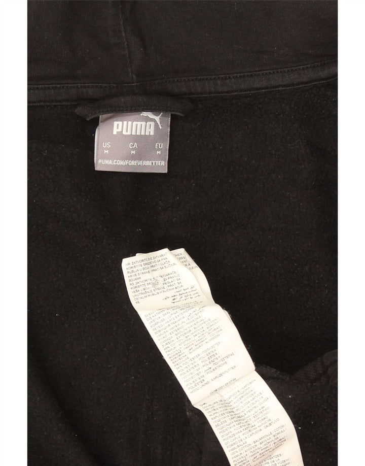 Puma Herren-Kapuzenpullover mit Reißverschluss, Mittelschwarz, Colourblock-Baumwolle