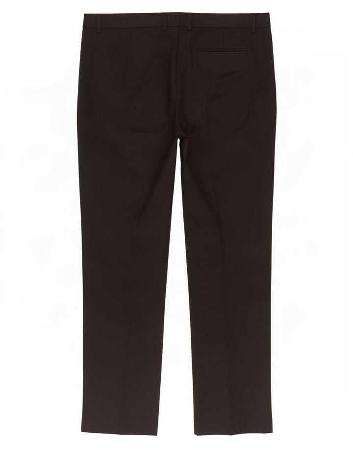 Marks & Spencer Herren-Anzughose in normaler Passform, W38, L33, schwarzes Polyester