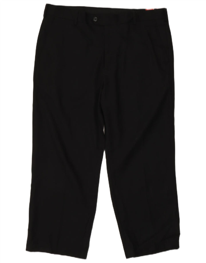 Izod Herren-Anzughose, gerade, W36, L26, Schwarz, Polyester