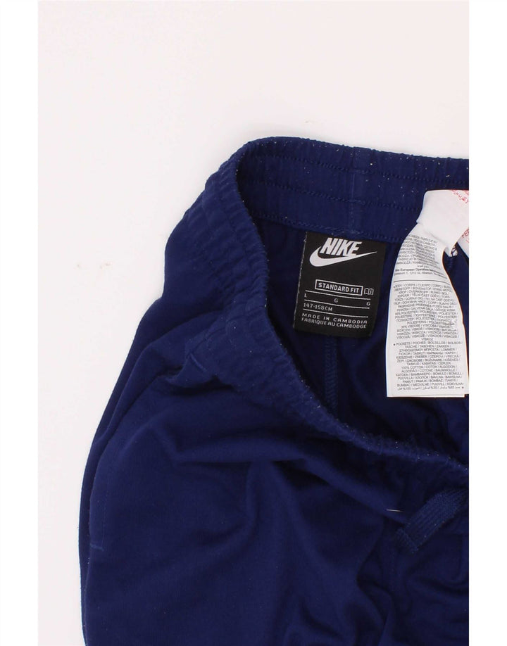 Nike Jungen-Sportshorts mit Standard-Passform, 12–13 Jahre, groß, marineblaues Polyester