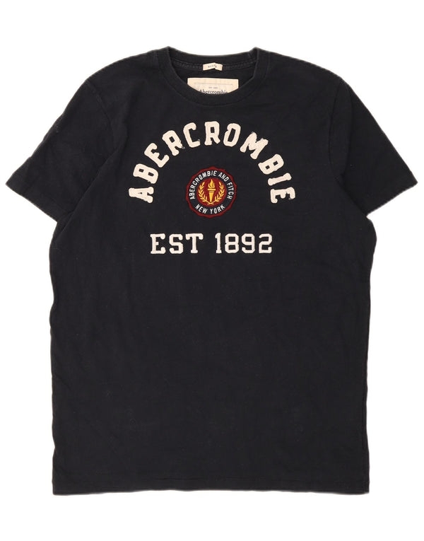 Abercrombie & Fitch Herren Muscle Graphic T-Shirt Top 2XL Marineblau Baumwolle