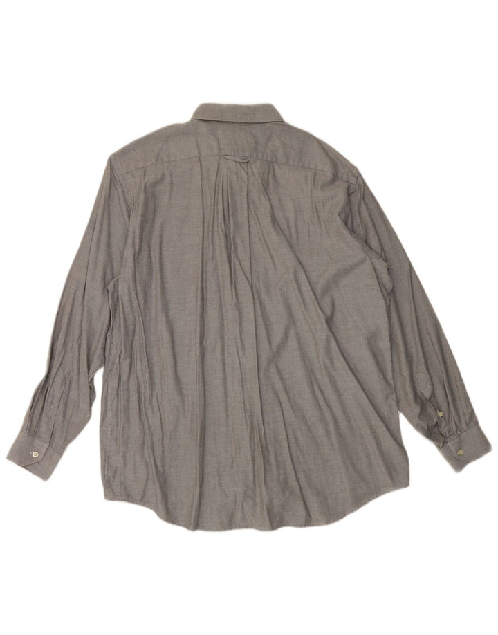 Lacoste Herrenhemd Größe 44 XL Graue Baumwolle