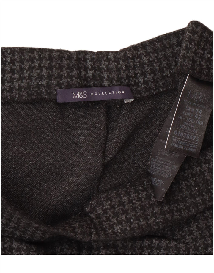 Marks & Spencer Damenhose UK 14 Large W32 L27 Grauer Hahnentritt