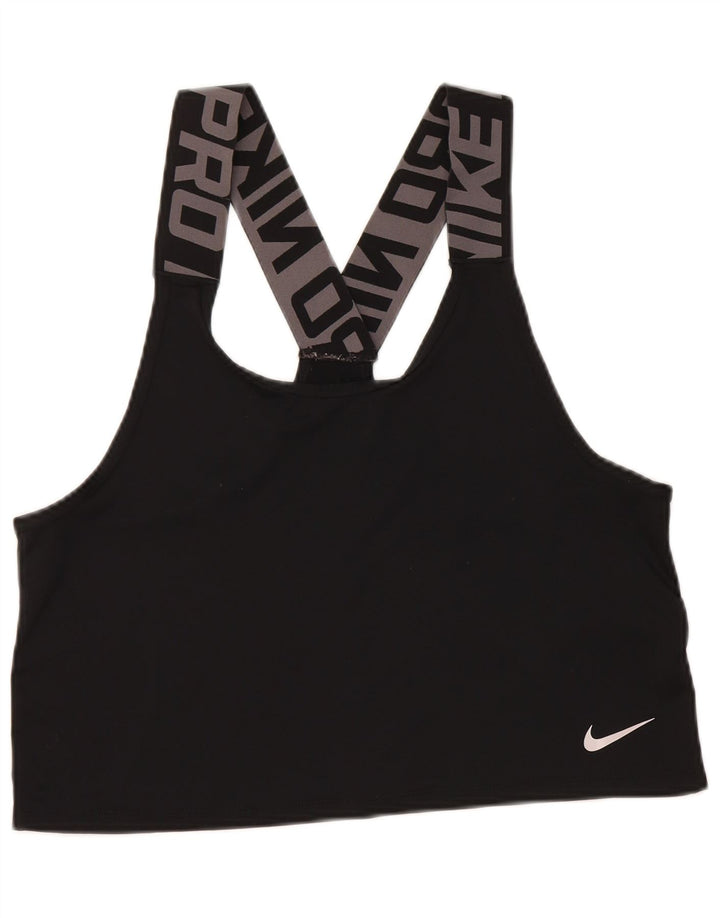 Nike Damen Dri Fit Graphic Sport-BH-Oberteil, Größe S, Schwarz, Polyester