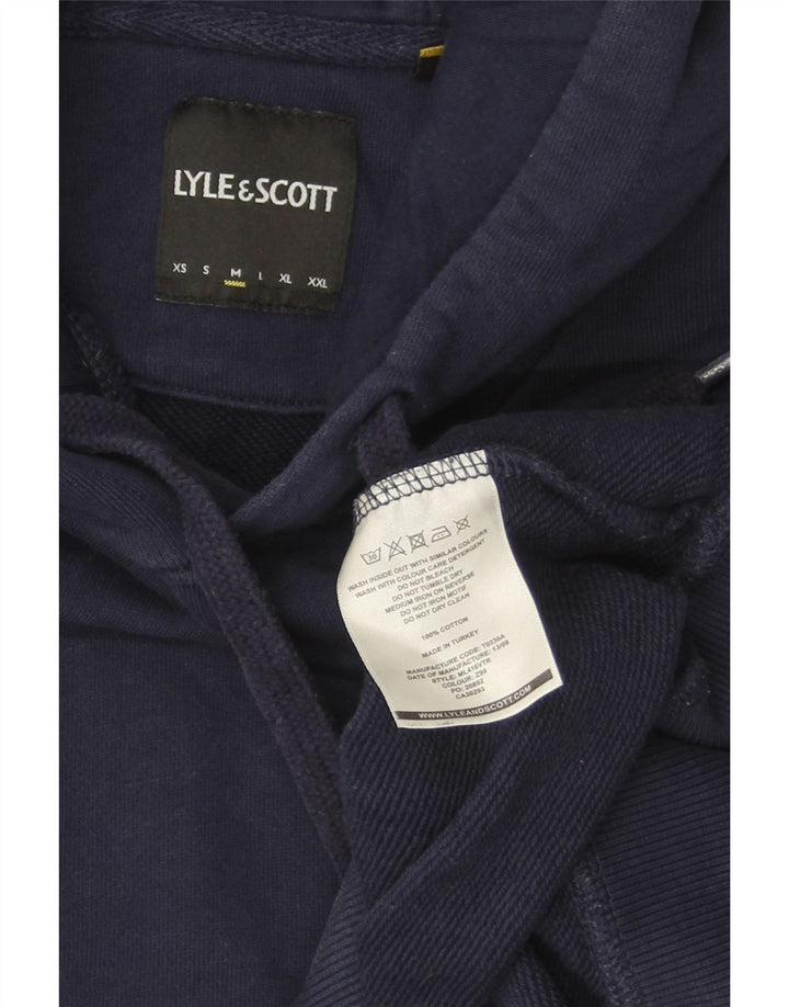 LYLE & SCOTT Herren-Kapuzenpullover aus Baumwolle in mittlerem Marineblau