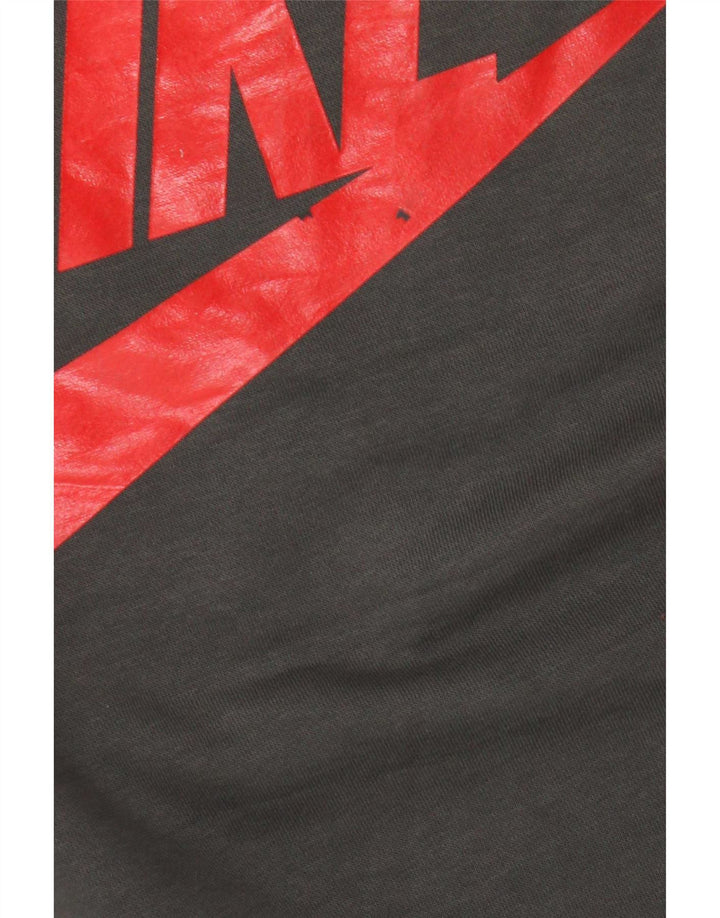 Nike Herren Grafik-Sweatshirt-Pullover aus mittelgrauer Colourblock-Baumwolle
