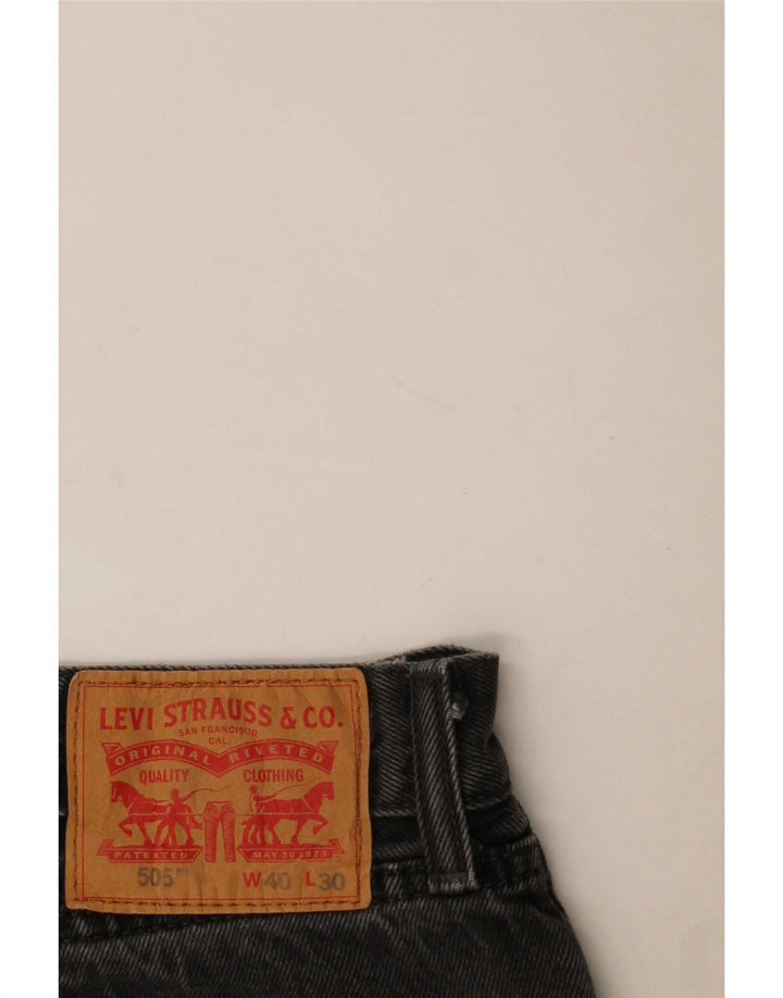 Levi's Damen 505 Straight Jeans W40 L26 Graue Baumwolle