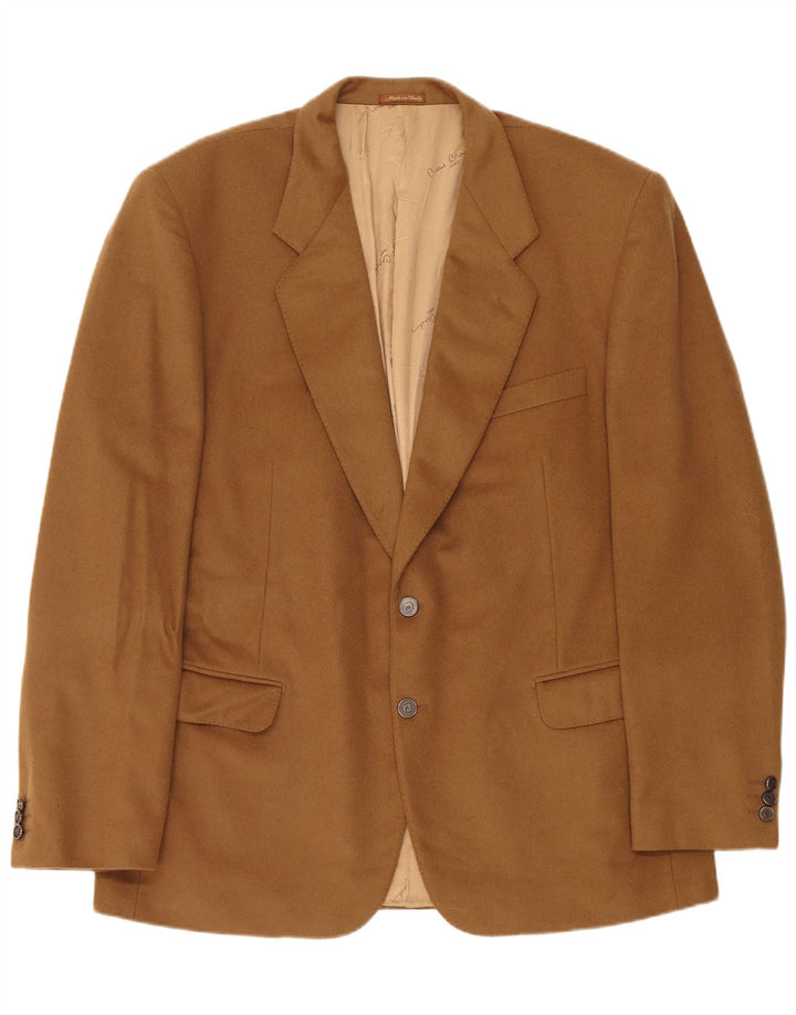 Pierre Cardin Herren 2-Knopf-Blazerjacke IT 54 2XL Khaki Kaschmir