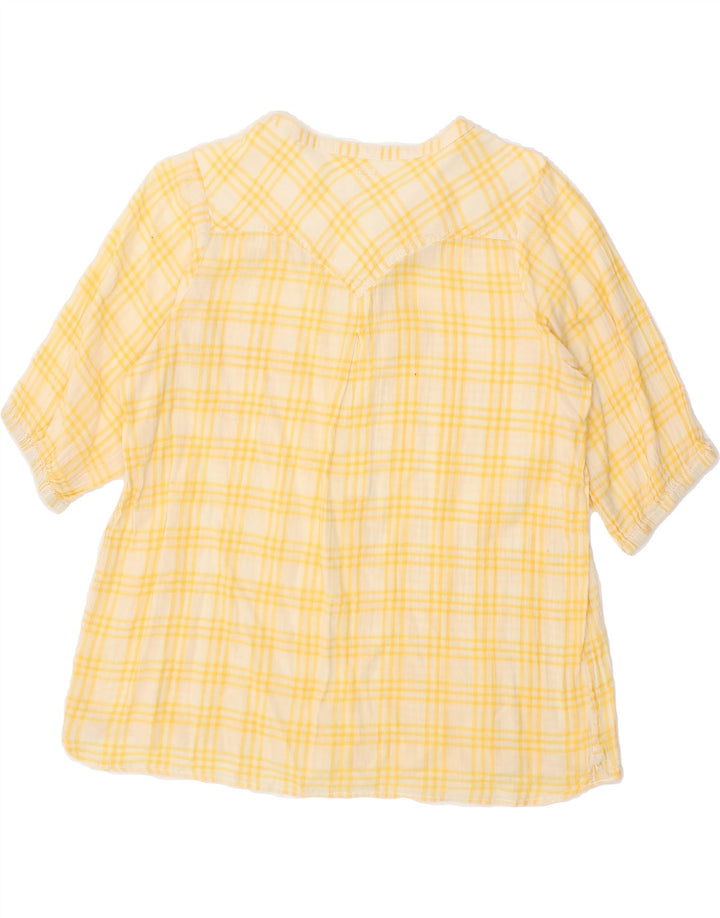 LEVI'S Womens Pullover Shirt Blouse UK 6 XS Yellow Check Vintage Levi's and Second-Hand Levi's from Messina Hembry 
