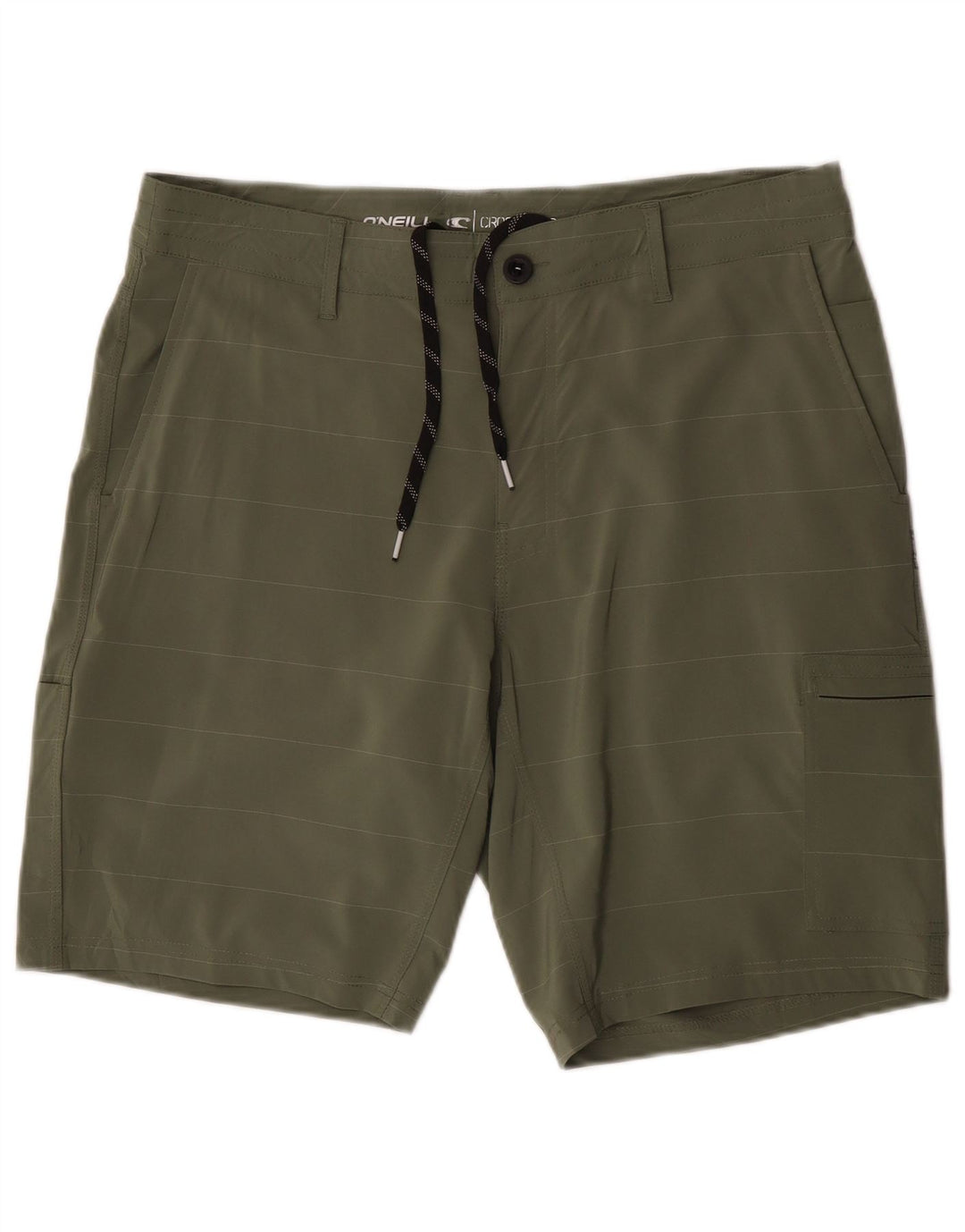 O'Neill Herren Cargoshorts W36 Große grün gestreifte Baumwolle