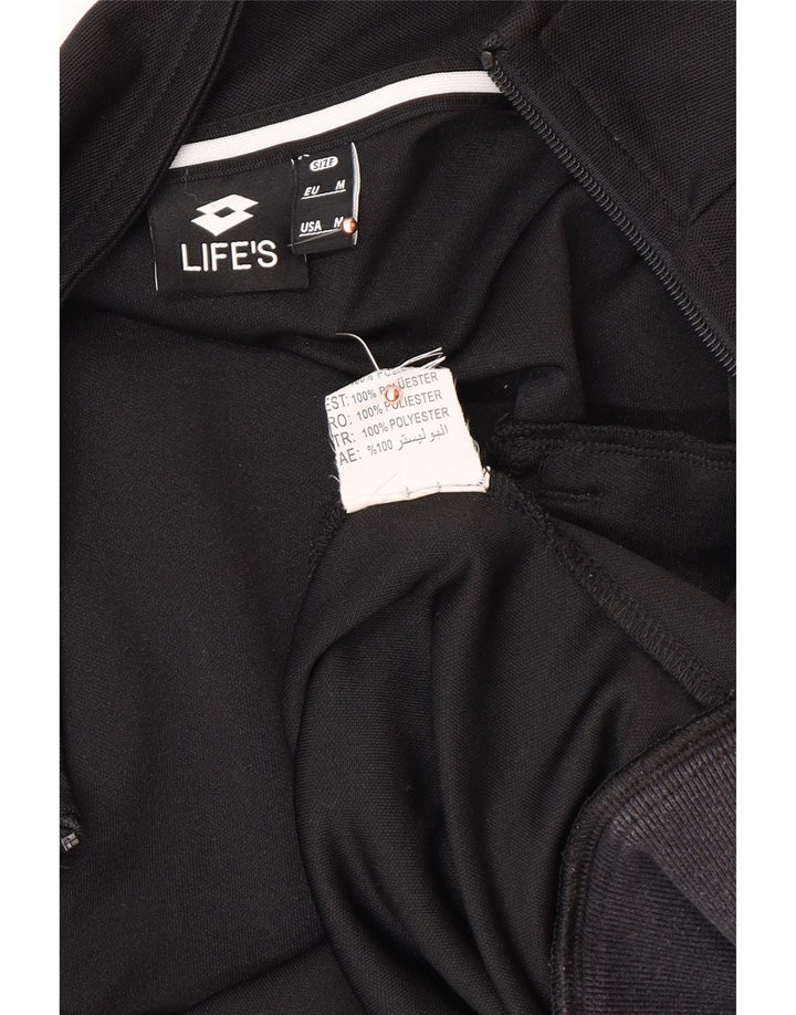 LOTTO Herren Life's Graphic Trainingsanzug Top Jacke Mittelschwarzes Polyester
