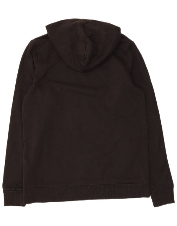 Jack & Jones Jungen-Pullover mit grafischem Kapuzenpullover, 15–16 Jahre, schwarze Baumwolle
