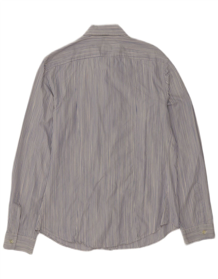 ARMANI JEANS Herrenhemd XL blau gestreift aus Baumwolle