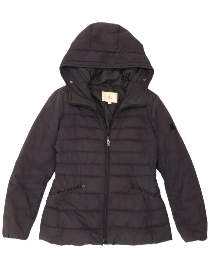 PEUTEREY Wattierte Damenjacke mit Kapuze IT 46 Large Schwarz Polyamid