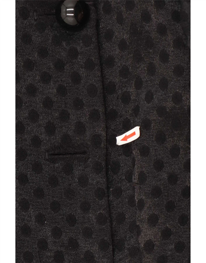 French Connection Zweireihiger Damenmantel UK 6 XS Schwarz Geometrisch