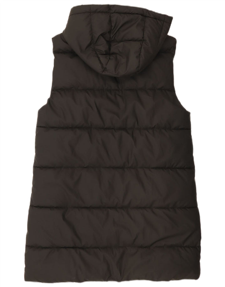 Zara Damen Kapuzenmantel, ärmellos, gepolstert, UK 14, Mittelschwarz, Polyester
