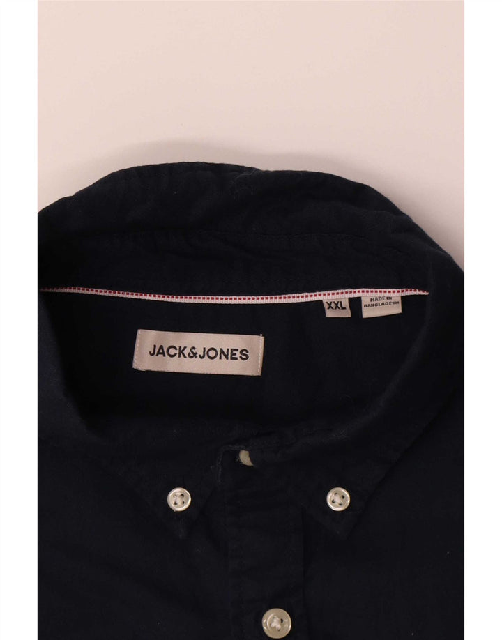 Jack & Jones Herrenhemd 2XL Marineblau aus Baumwolle