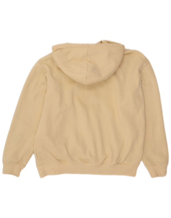 Champion Womens Graphic Hoodie Pullover UK 16 Large Gelbe Baumwolle